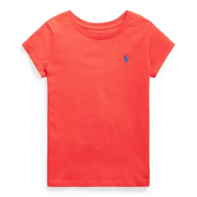 Polo Ralph Lauren Cotton Jersey Tee In Bright Hibiscus