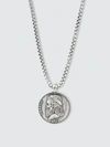 DEGS & SAL DEGS & SAL STERLING SILVER ANCIENT GREEK SKULL COIN NECKLACE