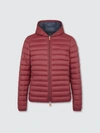 Save The Duck Men's Giga Ultralight Hooded Puffer Jacket In Red