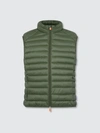 Save The Duck Mens Puffer Vest In Giga In Green