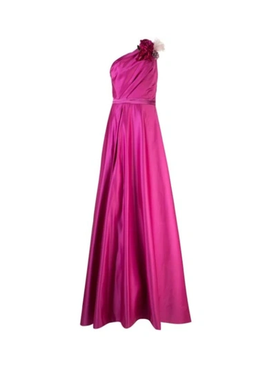Marchesa Notte Duchess Satin Ballgown In Pink