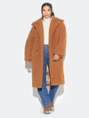Apparis - Verified Partner Daryna Faux-shearling Double-breasted Coat - L - Also In: Xl, M, S In Brown