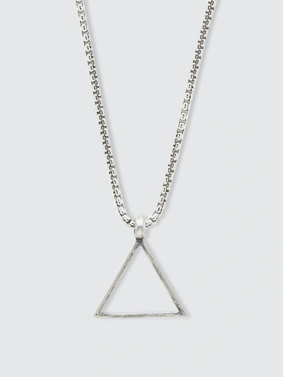 Degs & Sal Sterling Silver Triangle Necklace In Grey