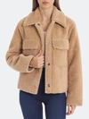 AVEC LES FILLES AVEC LES FILLES FAUX SHEARLING TRUCKER JACKET