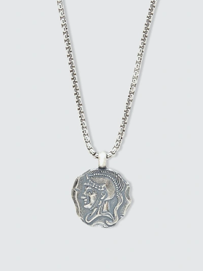 Degs & Sal Sterling Silver Spartan Necklace In Grey