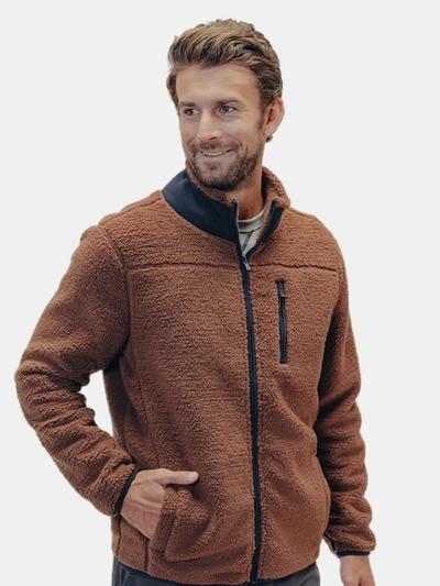The Normal Brand Henry Sherpa Jacket In Brown