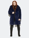 Apparis - Verified Partner Celina Tiered Faux-fur Hooded Coat - S - Also In: Xs, M, Xl, L In Blue