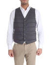 HERNO QUILTED GREY WAISTCOAT