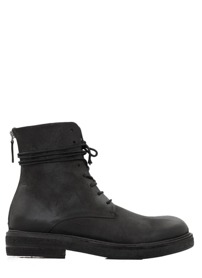 Marsèll Stressed Leather Boots In Black