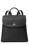 Kate Spade Medium Essential Leather Backpack In Black