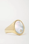 YVONNE LÉON 9-KARAT GOLD, TURQUOISE AND DIAMOND RING