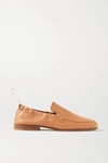 LOEWE LOGO-DETAILED LEATHER COLLAPSIBLE-HEEL LOAFERS