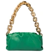Bottega Veneta Medium Ruched Napa Chain Pouch Bag In Green