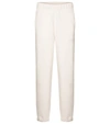 Ganni Software Recycled Cotton-blend Track Pants In White