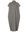 BALENCIAGA CHECKED COTTON POPLIN SHIRT DRESS,P00532710