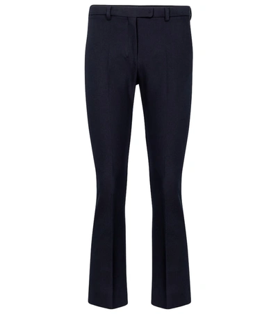 's Max Mara Pacca Mid-rise Cropped Slim Pants In Blue