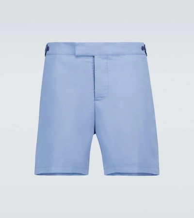 Frescobol Carioca Classic Short-length Swim Shorts In Light Blue