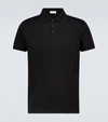 Saint Laurent Embroidered-logo Polo Shirt In Black