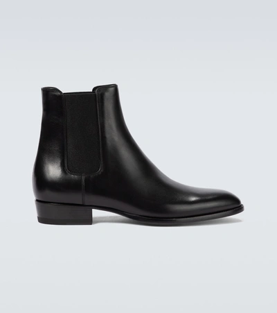 SAINT LAURENT WYATT LEATHER CHELSEA BOOTS,P00525826