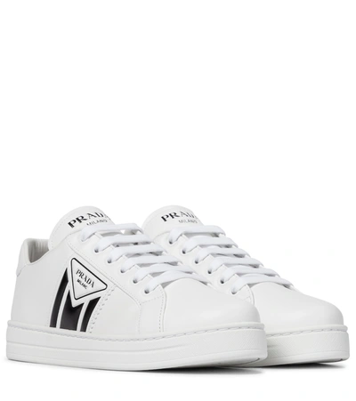 Prada Low Top Court Trainer In White
