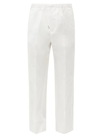 Valentino Straight-leg Drawstring Trousers In White