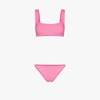 Hunza G Net Sustain Seersucker Bikini In Pink