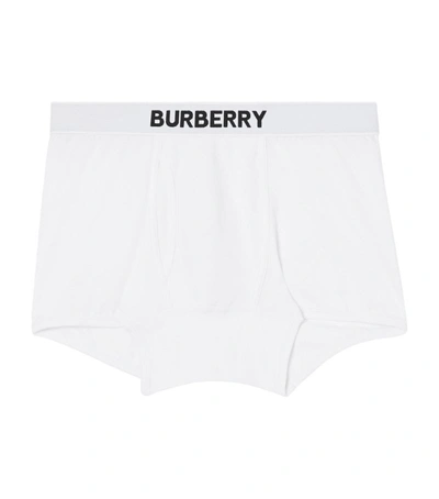 BURBERRY LOGO DETAIL STRETCH COTTON BOXER SHORTS,14032967