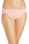 Natori Bliss Cotton French Cut Briefs In Peach Pink