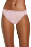 Natori Intimates Bliss French Cut Brief Panty Underwear With Lace Trim In Macaroon