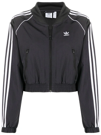 Adidas Originals Adidas Women's Originals Adicolor Classics Cropped Fashion Track Jacket In Black