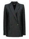 Givenchy Double-breasted Wool-silk Structured Blazer In Navy