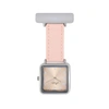 Bermuda Watch Company Annie Apple Square Rose Gold & Silver/pink Leather Nurse Fob Watch