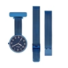 Bermuda Watch Company Annie Apple Empress Interchangeable Silver, Blue Mesh Wrist To Nurse Watch Ladies