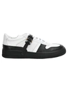 Alyx Colour Block Buckle Strap Sneakers In White Black