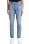 GOLDEN GOOSE HAPPY JEANS IN CYAN DENIM,GMP00596P00045650100