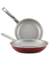 AYESHA CURRY HOME COLLECTION 2-PC. PORCELAIN ENAMEL NON-STICK SKILLET SET