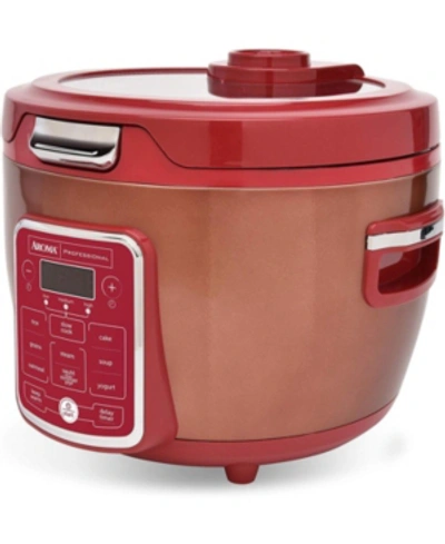 Aroma Arc-1230r 20-cup Cooked Glass Lid Digital Rice Cooker In Red