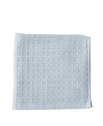 Uchino Waffle Twist 100% Cotton Washcloth, 13" X 13" In Ocean