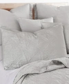Levtex Quilted Linen King Sham In Gray