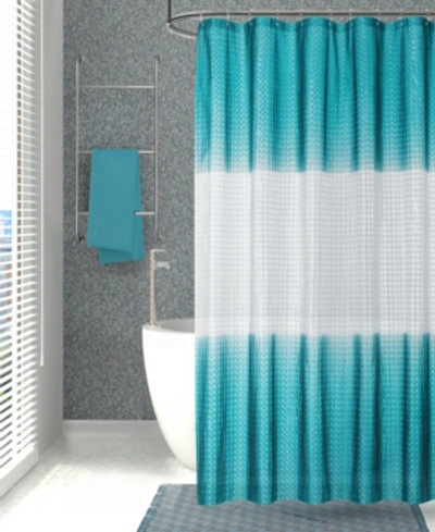 Dainty Home Mist 3d Shower Curtain Liner, 70" W X 72" L Bedding In Teal