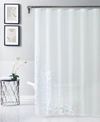 Dainty Home Stella Chenille Embroidederd Shower Curtain, 70" X 72" In White