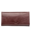 Mancini Equestrian-2 Collection Rfid Secure Trifold Checkbook Wallet In Brown
