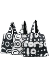 10 Corso Como Reversible Printed Tote Bag In Black