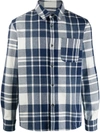 APC WOOL-BLEND CHECKED SHIRT