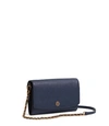 Tory Burch Robinson Chain Wallet In Royal Navy