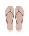 Havaianas Glitter-detail Logo-embossed Flip Flops In Ballet Rose