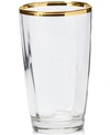 VIETRI OPTICAL GOLD HIGHBALL GLASS