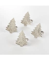 SARO LIFESTYLE CHRISTMAS TREE DESIGN CHRISTMAS TREE NAPKIN RING, SET OF 4