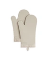 Kitchenaid Ribbed Soft Silicone 2-pc. Oven Mitt Set In Milkshake