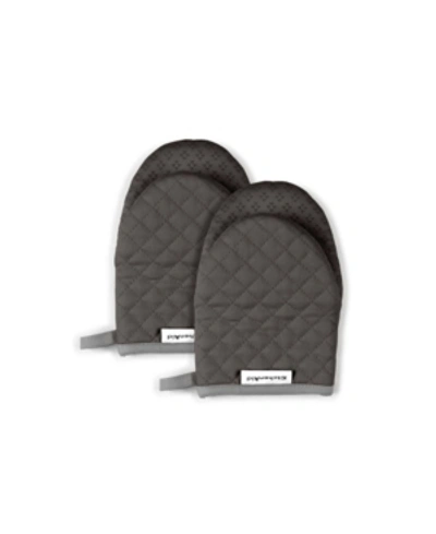 Kitchenaid Asteroid Mini 2-pc. Oven Mitt Set In Charcoal Grey